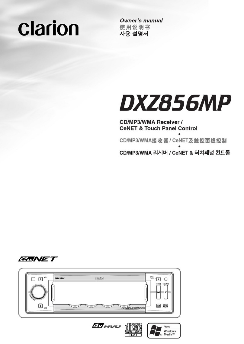 Clarion DXZ856MP owner's manual Clarion DXZ856MP owner's manual