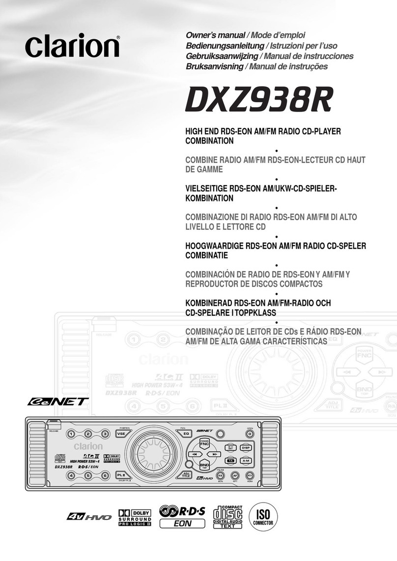 Clarion DXZ938R User manual