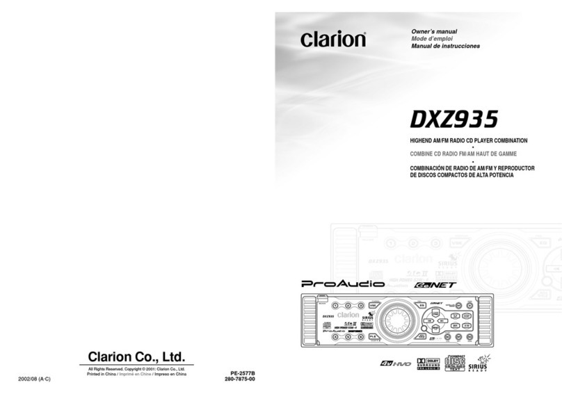 Clarion ProAudio DXZ935 User manual