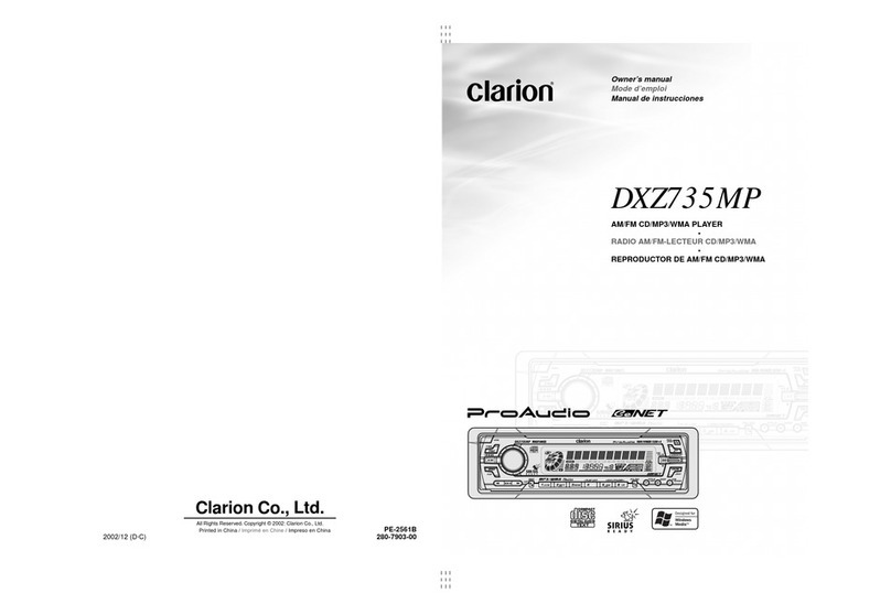 Clarion DXZ735MP User manual