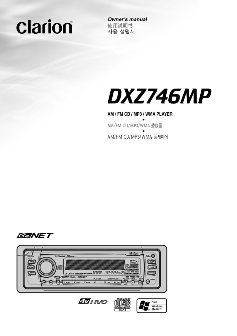 Clarion DXZ746MP User manual