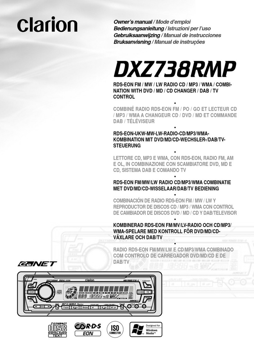 Clarion dxz738rmp User manual