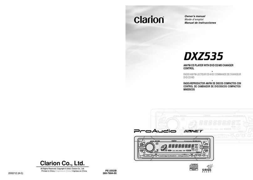 Clarion ProAudio DXZ535 User manual