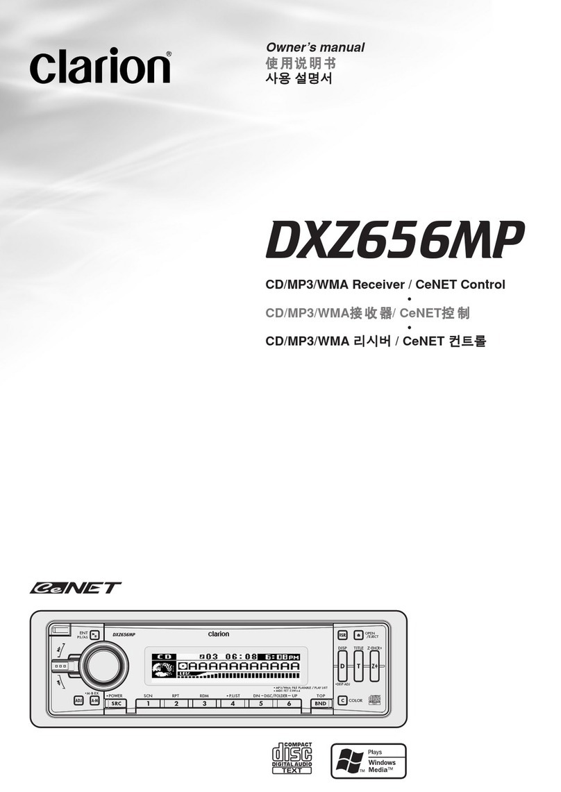 Clarion DXZ656MP User manual
