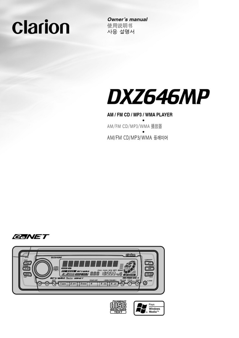 Clarion DXZ646MP User manual