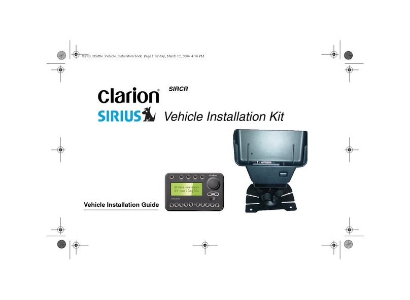 Clarion SIRIUS SIRCR User manual Clarion SIRIUS SIRCR User manual