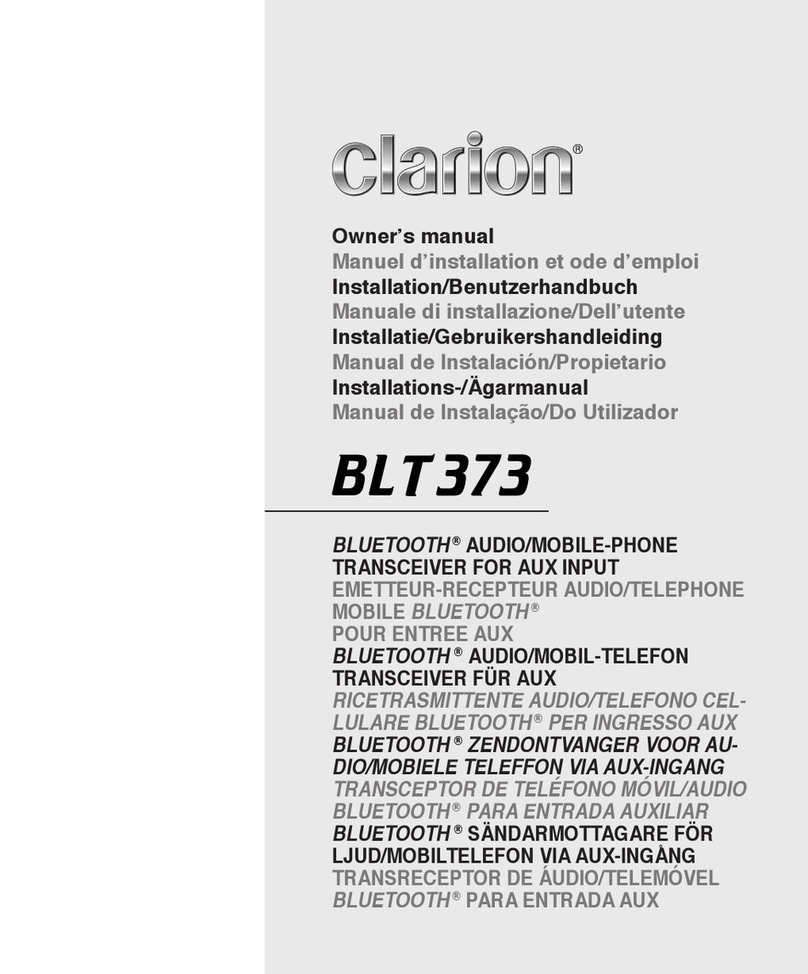 Clarion BLT373 owner's manual