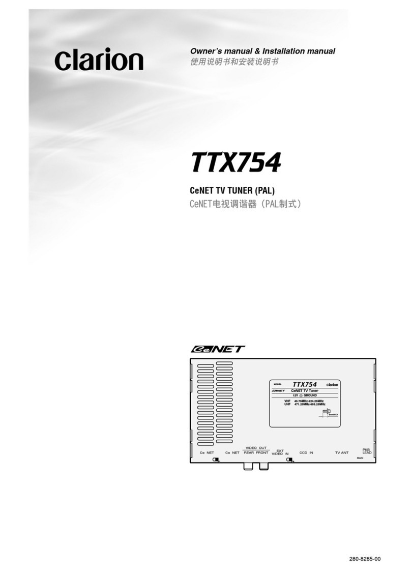 Clarion Net TTX754 Quick start guide