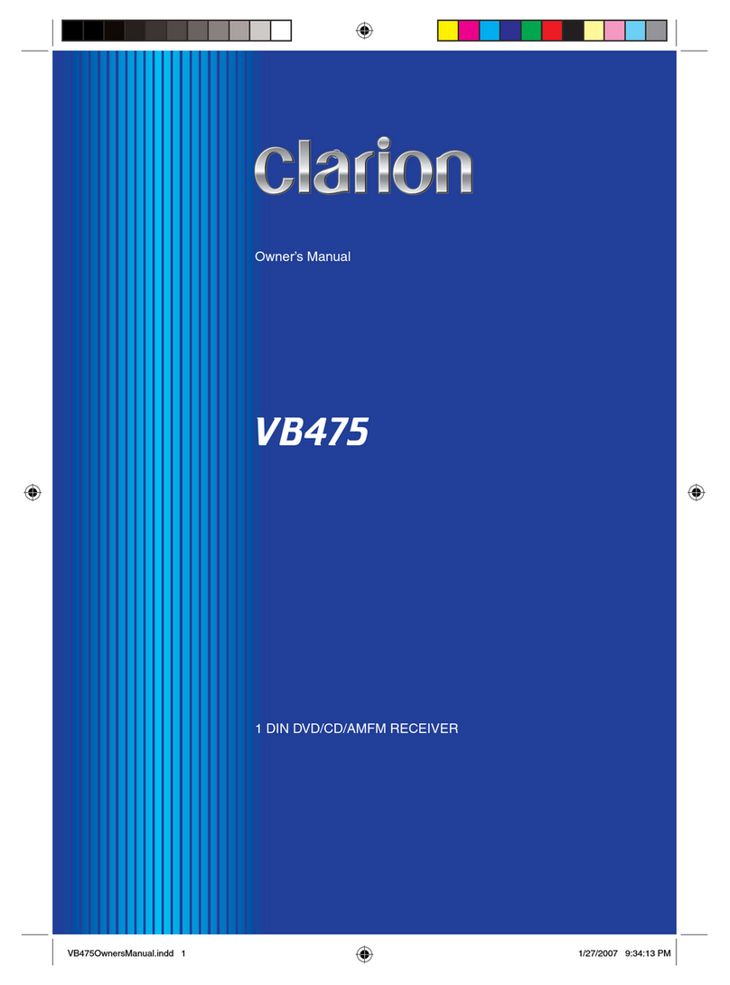 Clarion VB475 User manual
