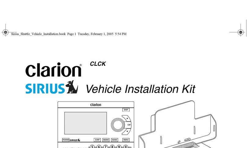 Clarion Sattelite Radio User manual Clarion Sattelite Radio User manual