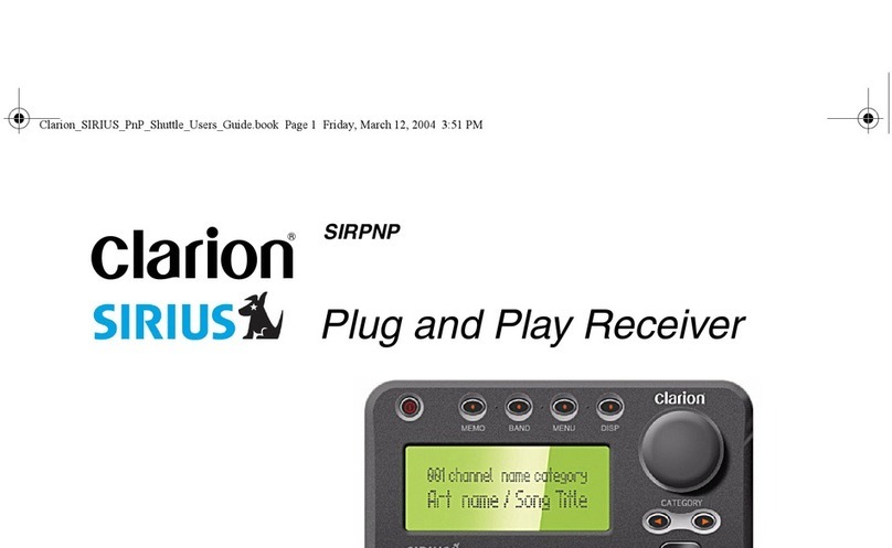 Clarion Plug and Play Receiver user guide