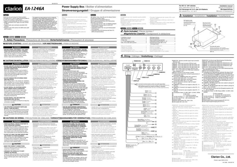 Clarion EA-1246A installation manual