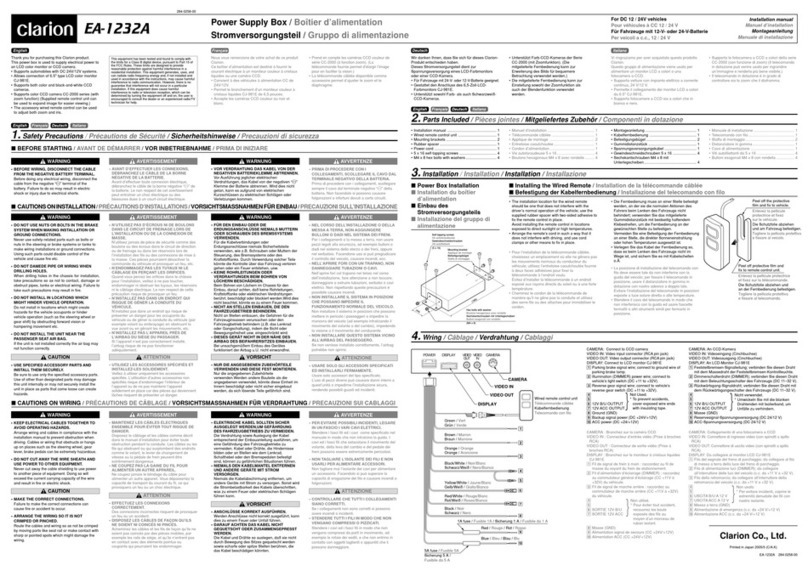 Clarion EA-1232A installation manual