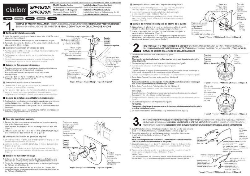 Clarion SRP4620M Installation/wire connection guide