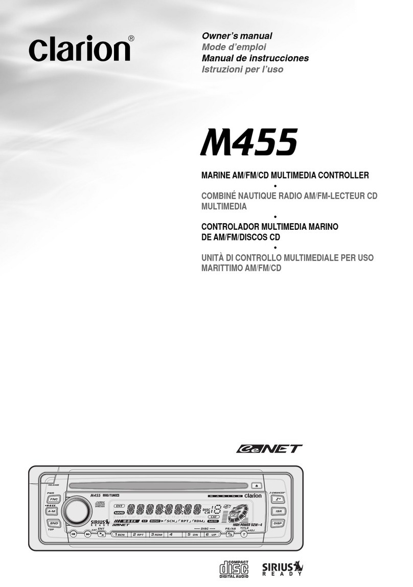 Clarion M455 User manual