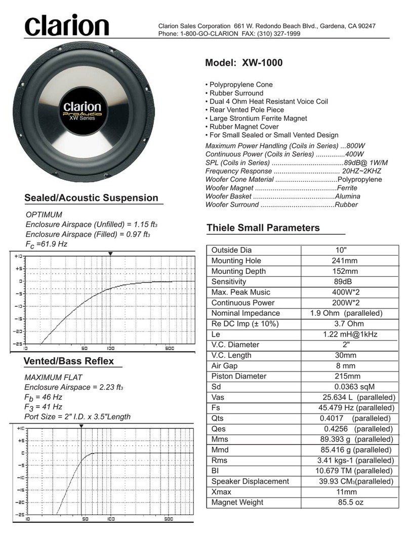 Clarion XW-1000 User manual