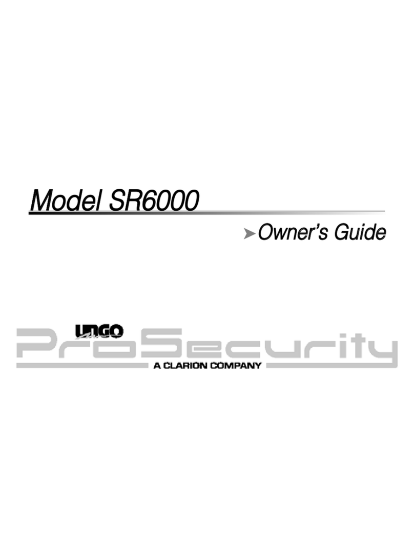Clarion UNGO ProSecurity SR6000 owner's guide