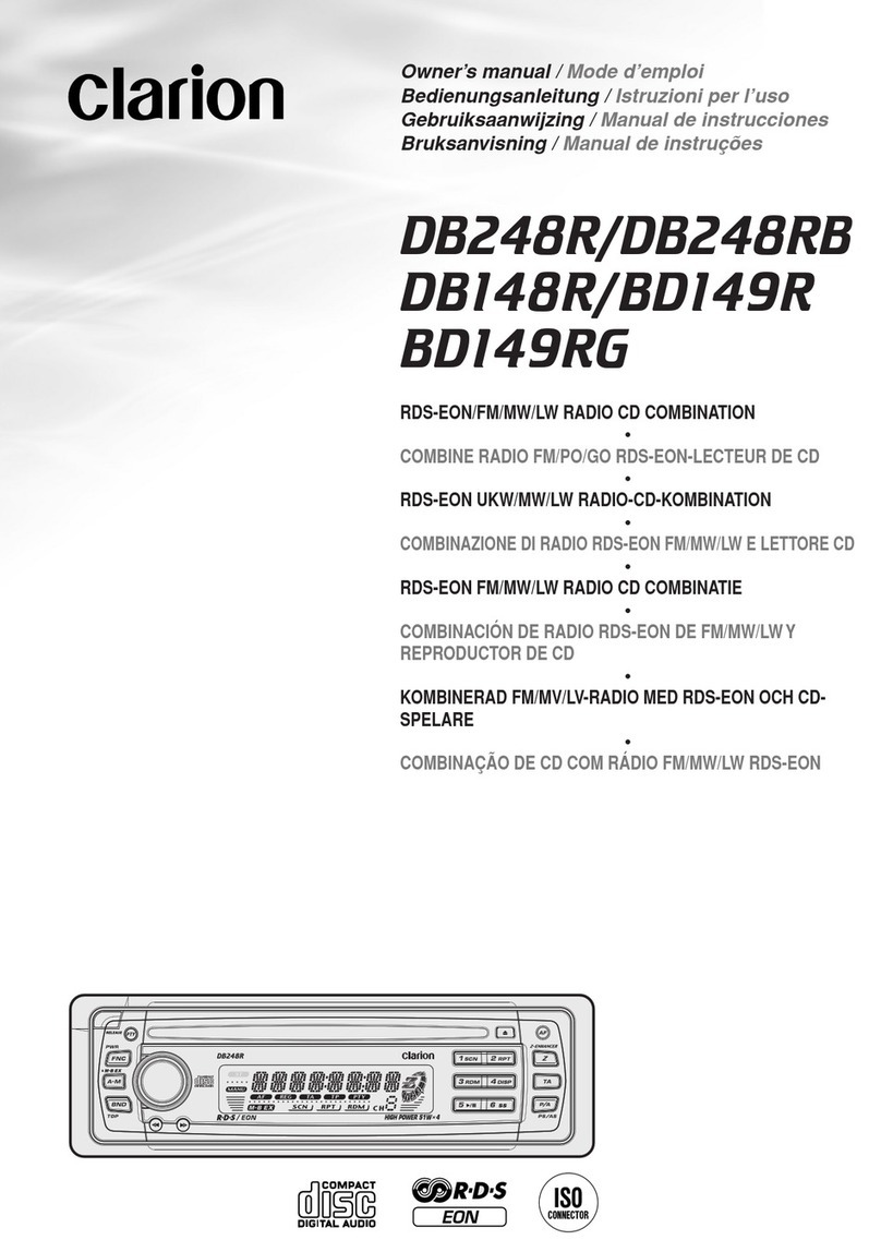 Clarion BD149R Quick start guide