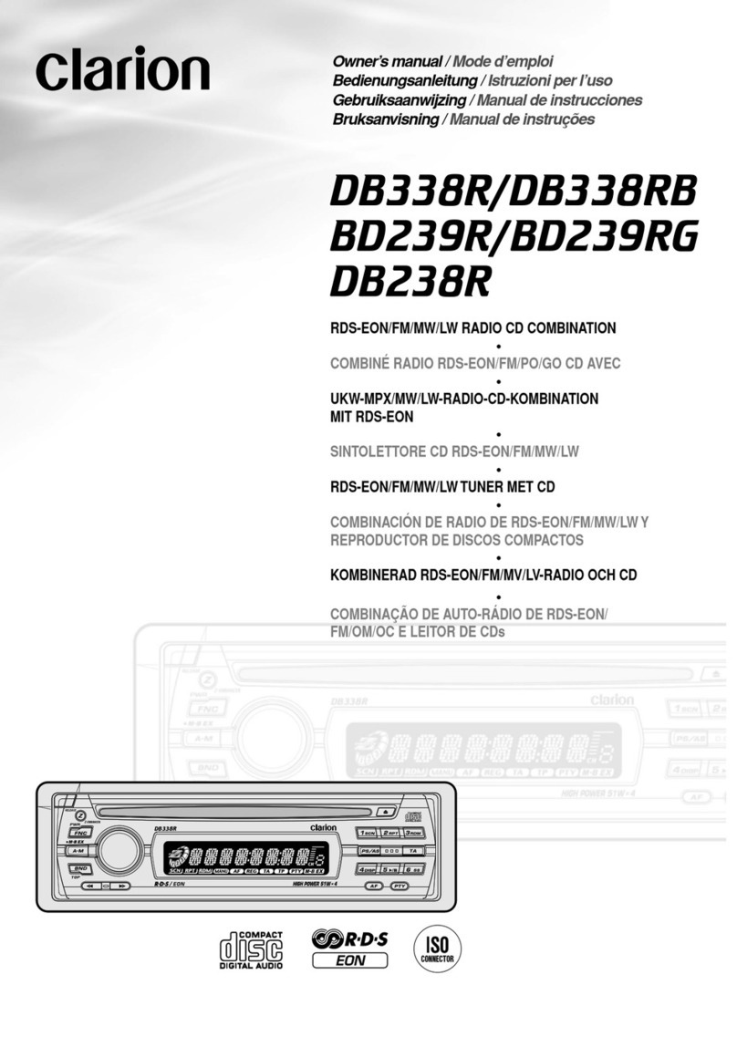 Clarion BD239RG User manual