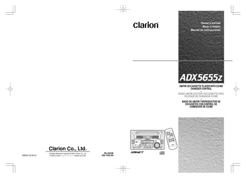 Clarion ADX5655z owner's manual