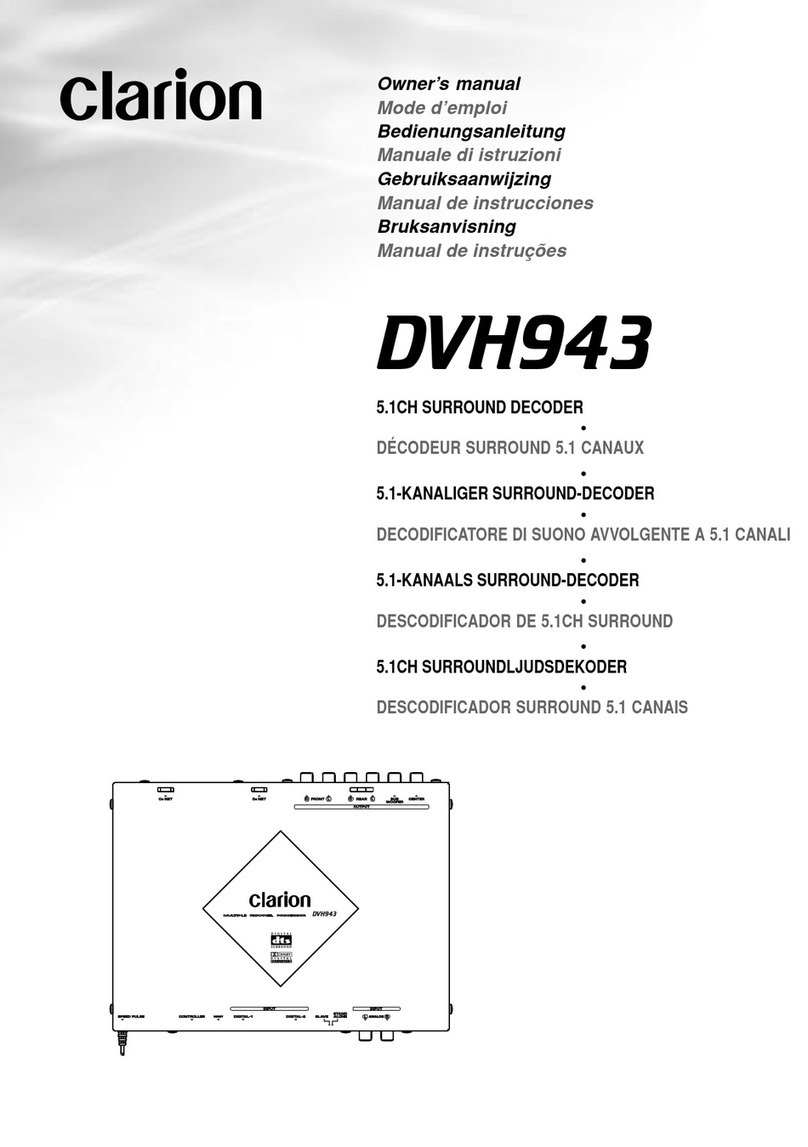 Clarion DVH943 User manual