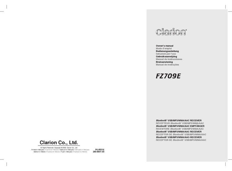 Clarion FZ709E owner's manual