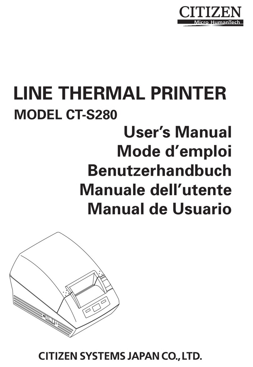 Citizen LINE THERMAL PRINTER CT-S280 User manual