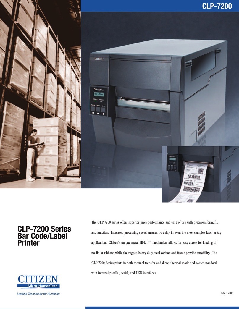 Citizen CLP-7200 Series User manual Citizen CLP-7200 Series User manual