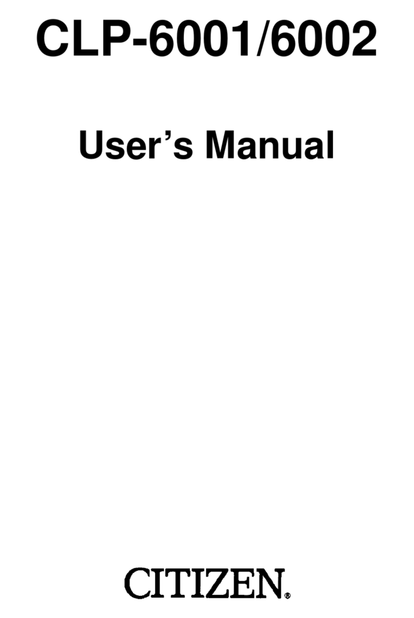 Citizen CLP 6001  CLP-6001 CLP-6001 User manual