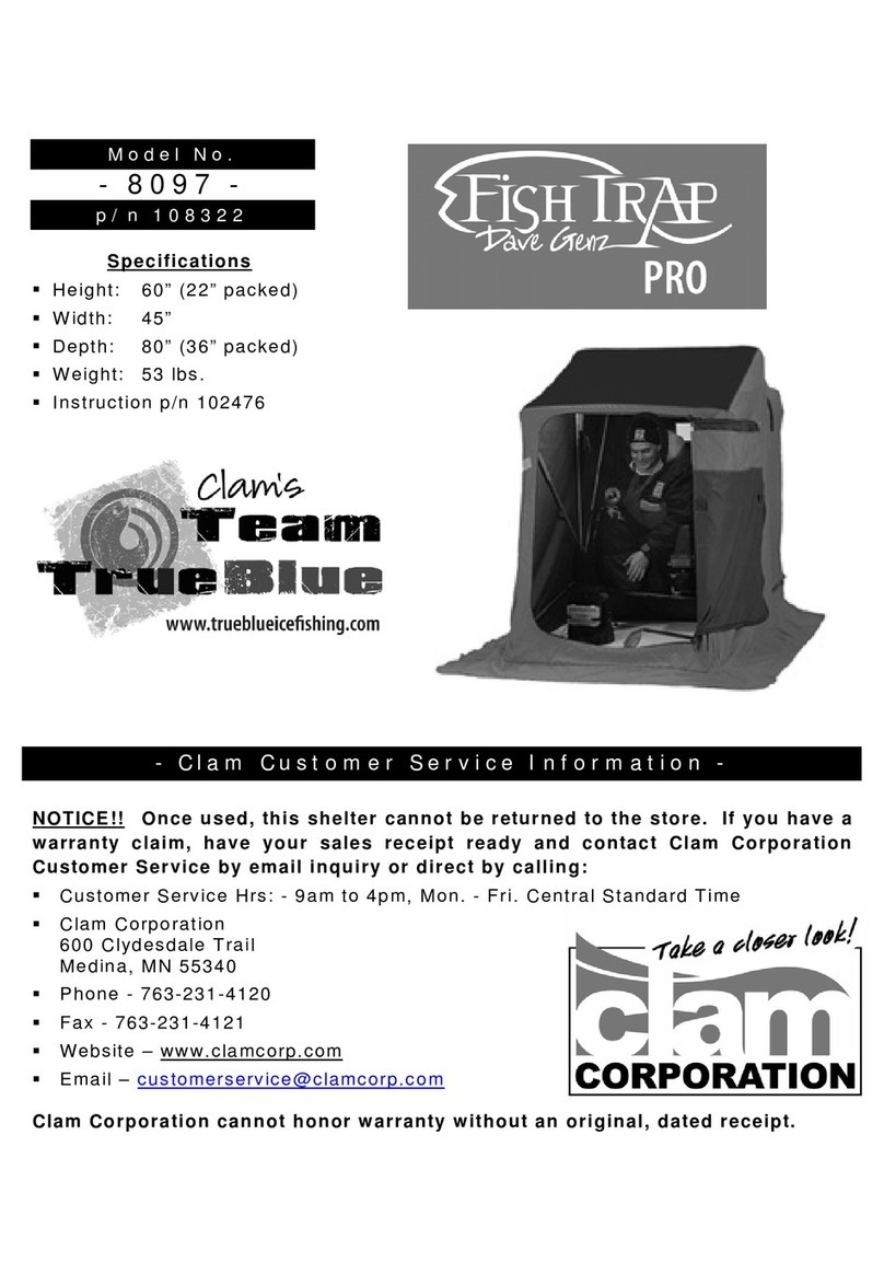 Clam Corp Fish Trap Pro 8 0 9 7 instruction manual