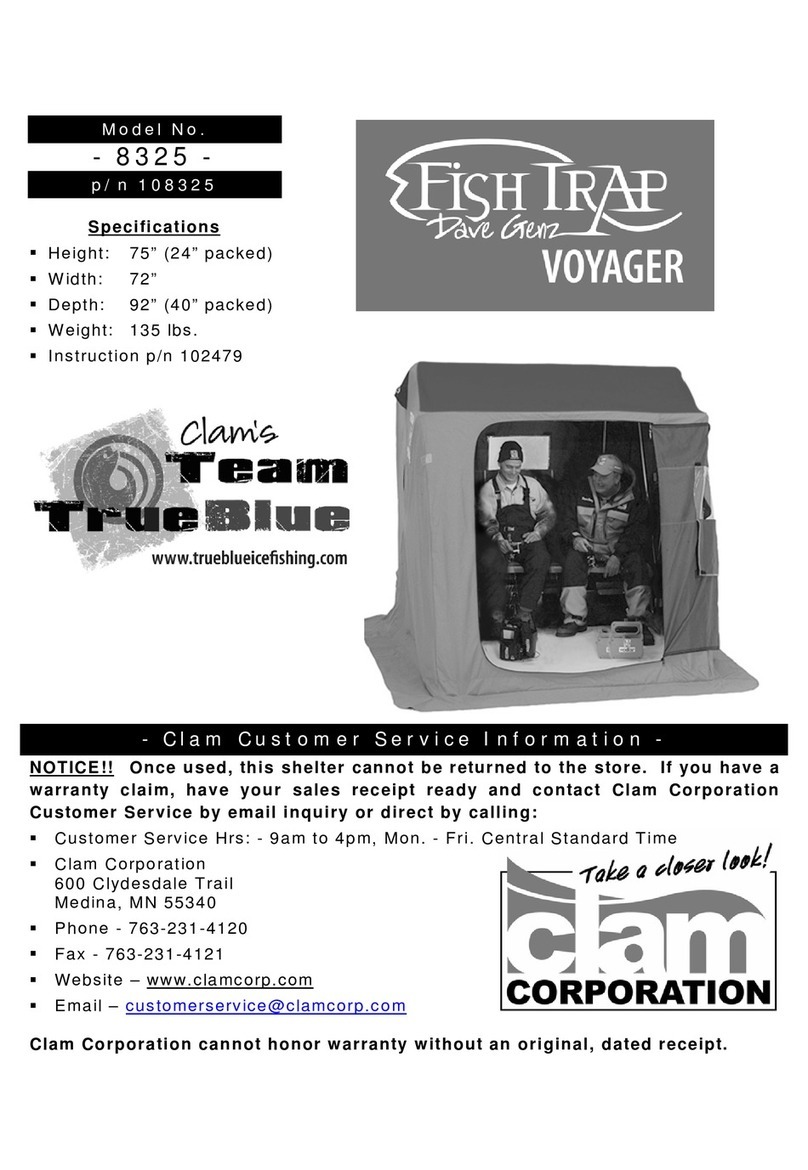 Clam Corp Fish Trap 8325 instruction manual