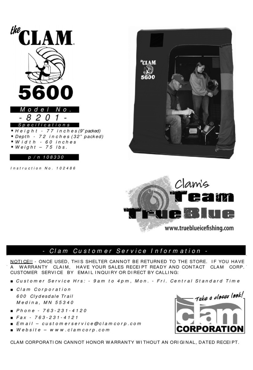 Clam Corp CLAM 5600 8201 instruction manual