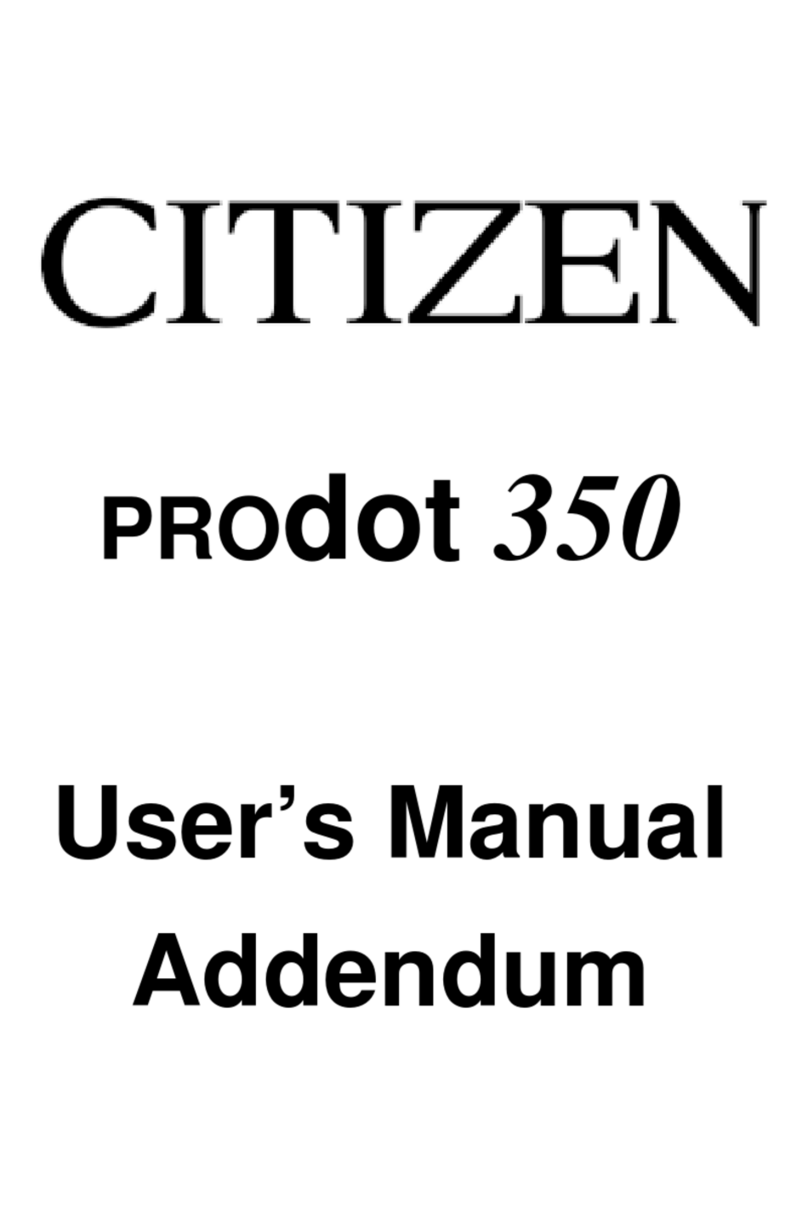 Citizen PROdot 350 User manual