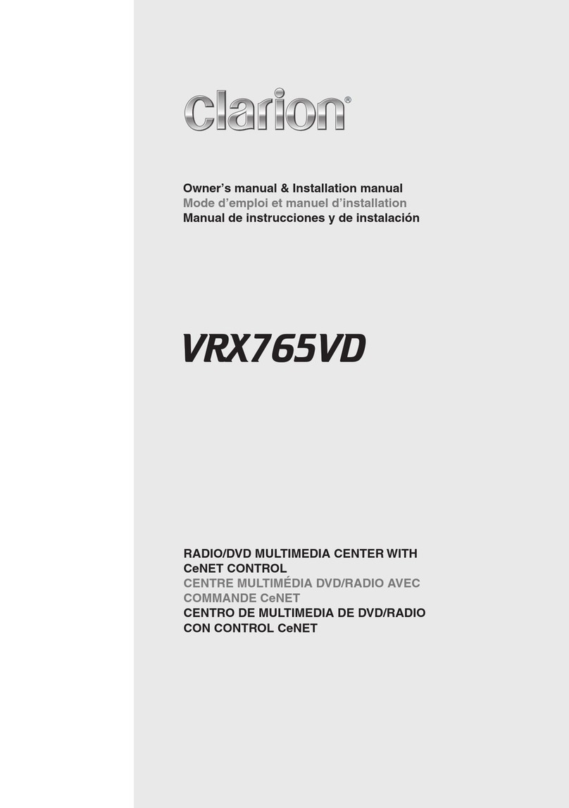 Clarion VRX 765VD  VRX765VD VRX765VD Mode d'emploi et manuel d'installation