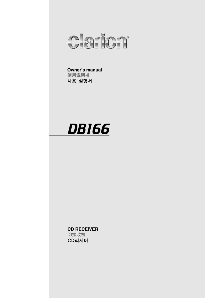 Clarion DB166 User manual