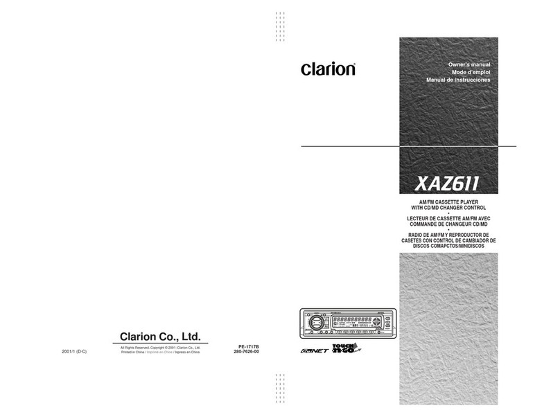 Clarion XAZ611 User manual Clarion XAZ611 User manual