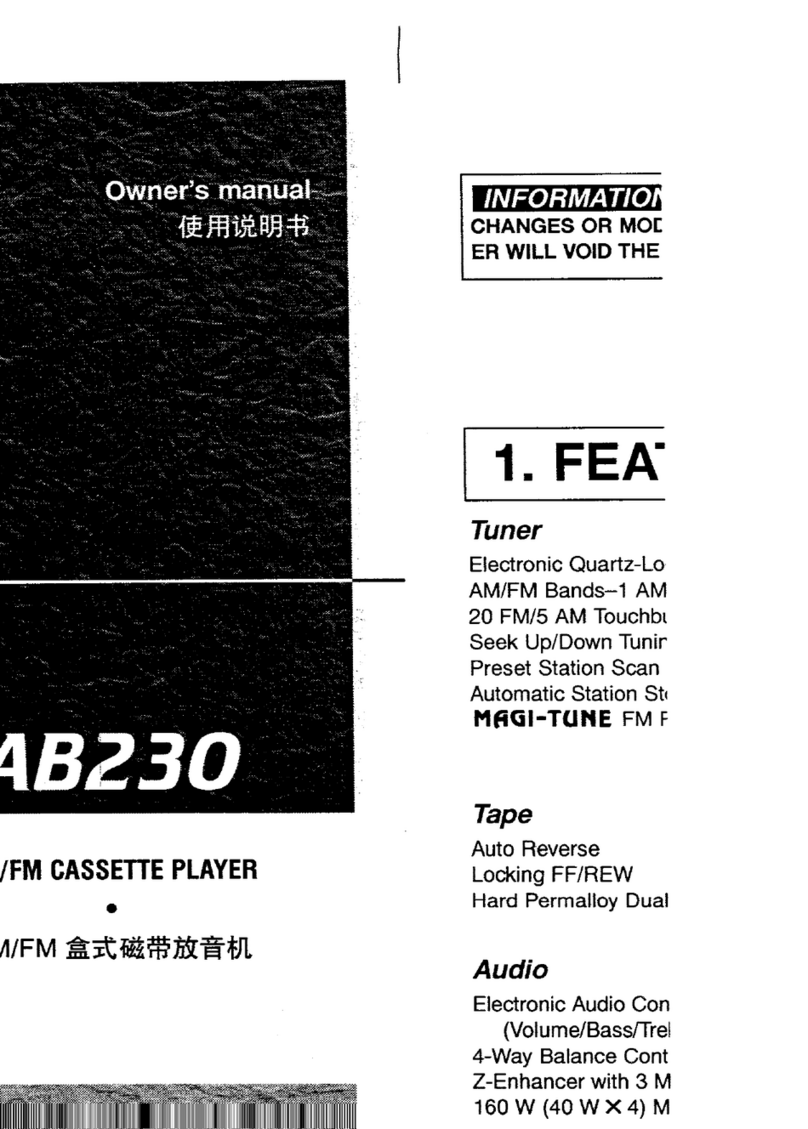 Clarion AB230 owner's manual