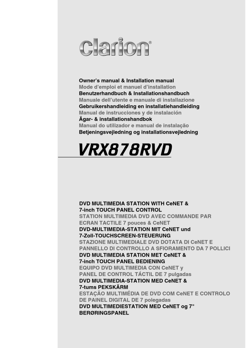 Clarion VRX878RVD User manual