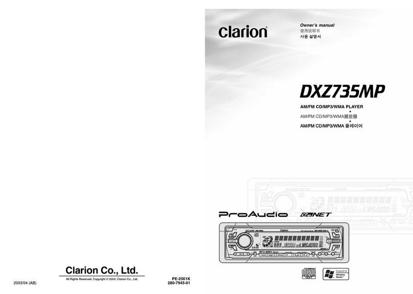 Clarion DXZ735MP User manual
