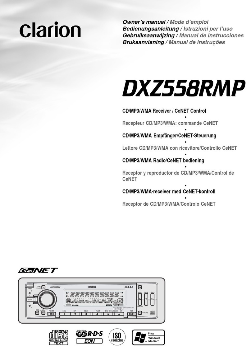Clarion DXZ558RMP owner's manual