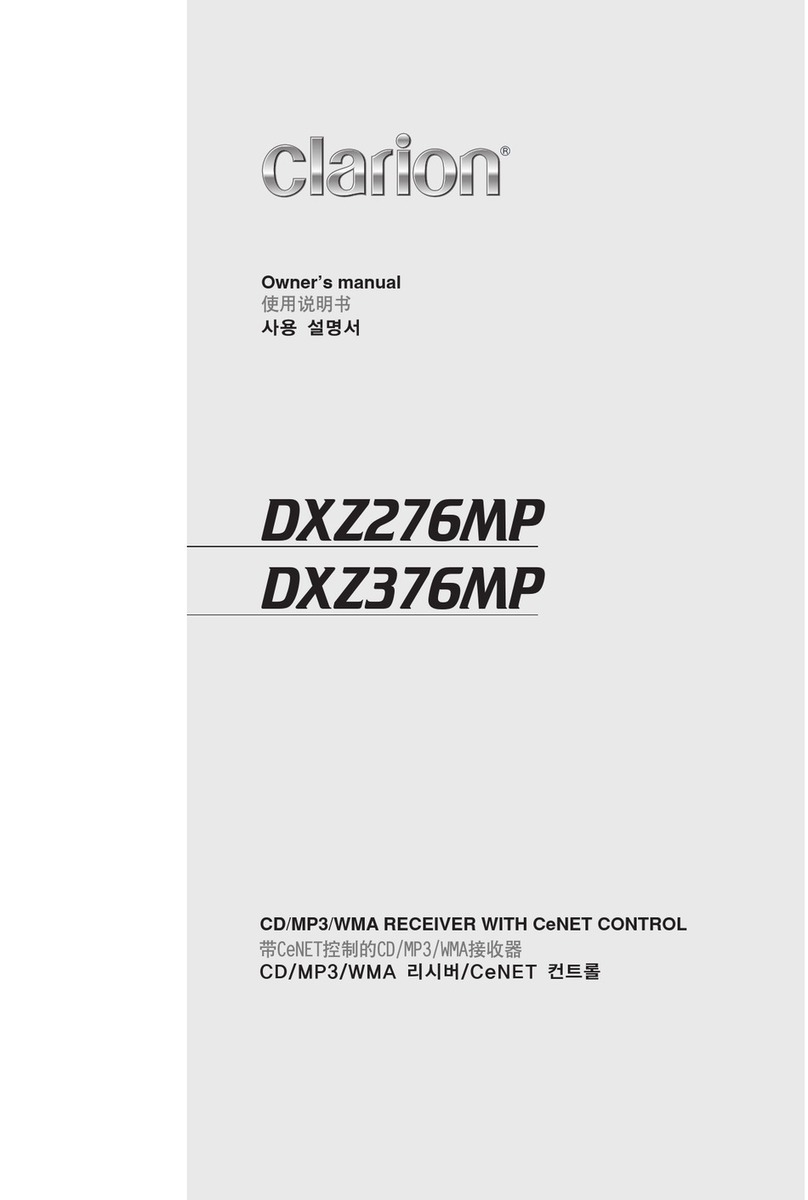 Clarion DXZ276MP User manual