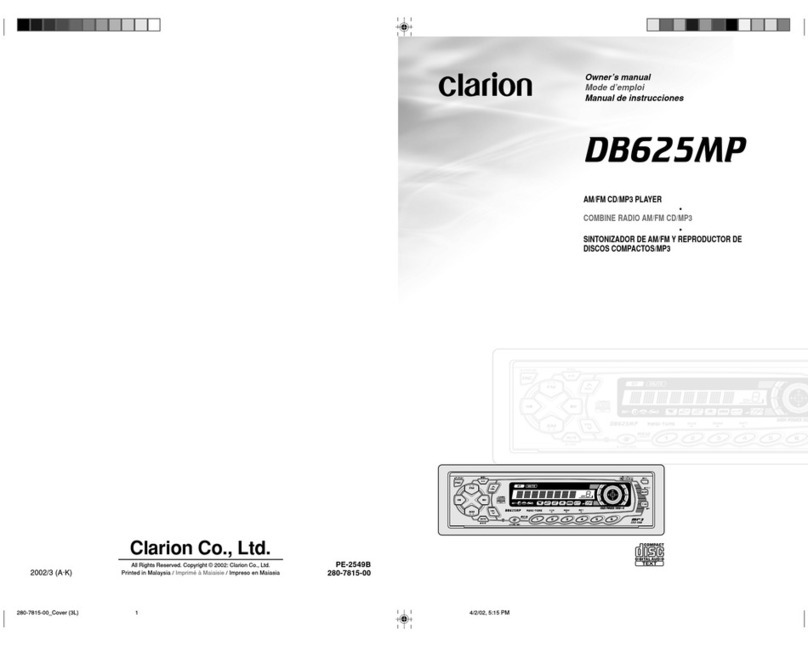 Clarion DB625MP User manual