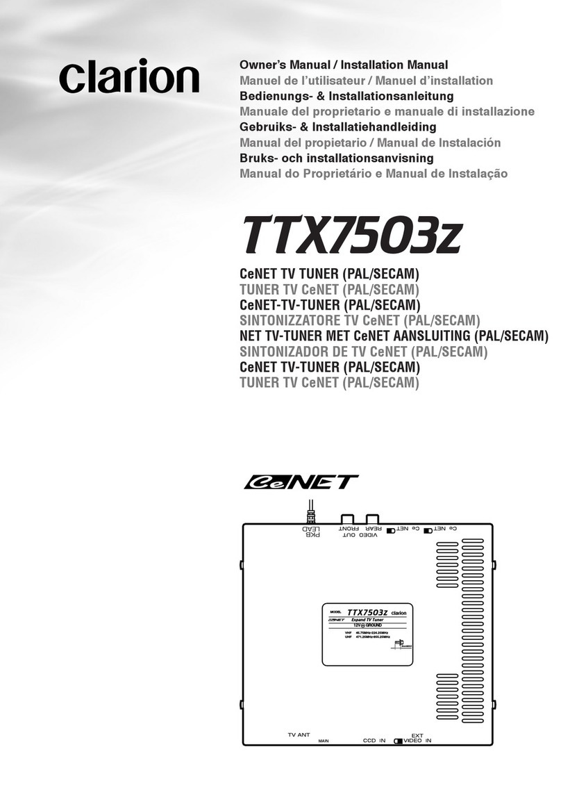 Clarion TTX 7503Z  TTX7503Z TTX7503Z Owners & installation manual