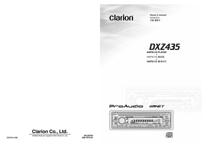 Clarion ProAudio DXZ435  DXZ435 DXZ435 User manual