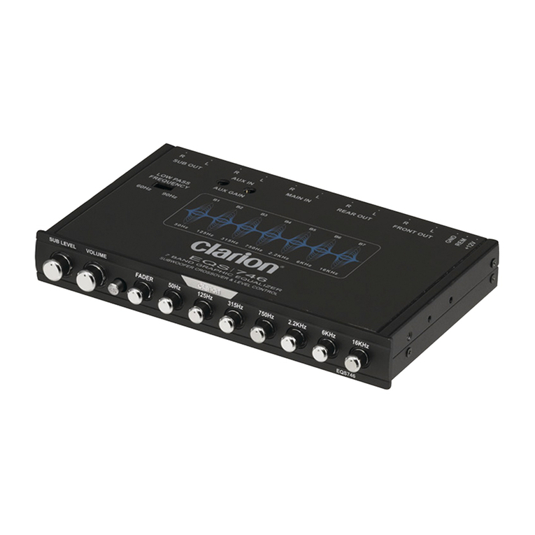 Clarion EQS746 User manual