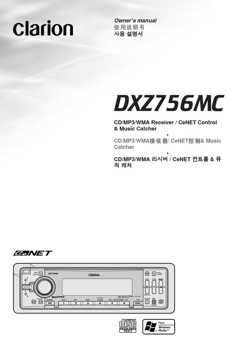 Clarion DXZ756MC User manual