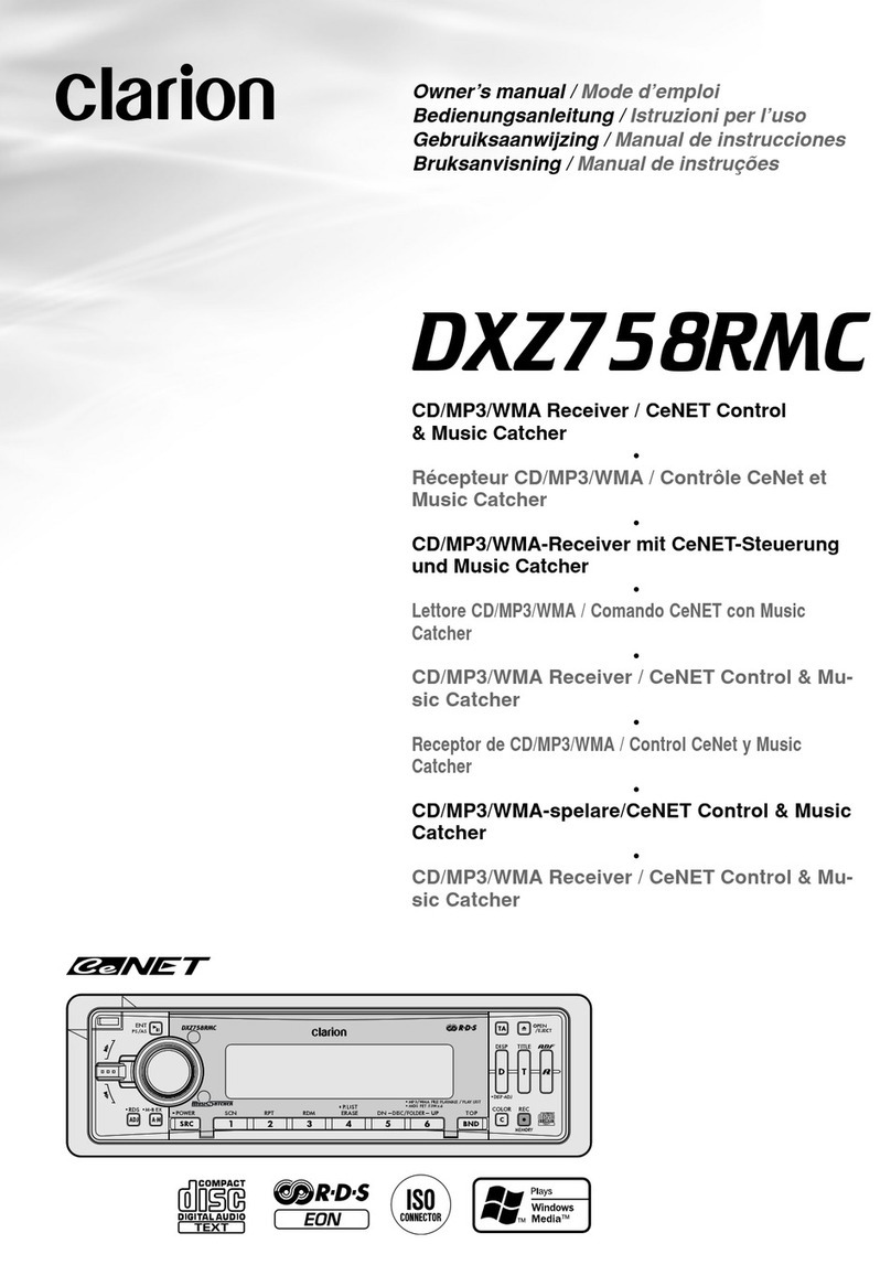 Clarion DXZ758RMC User manual