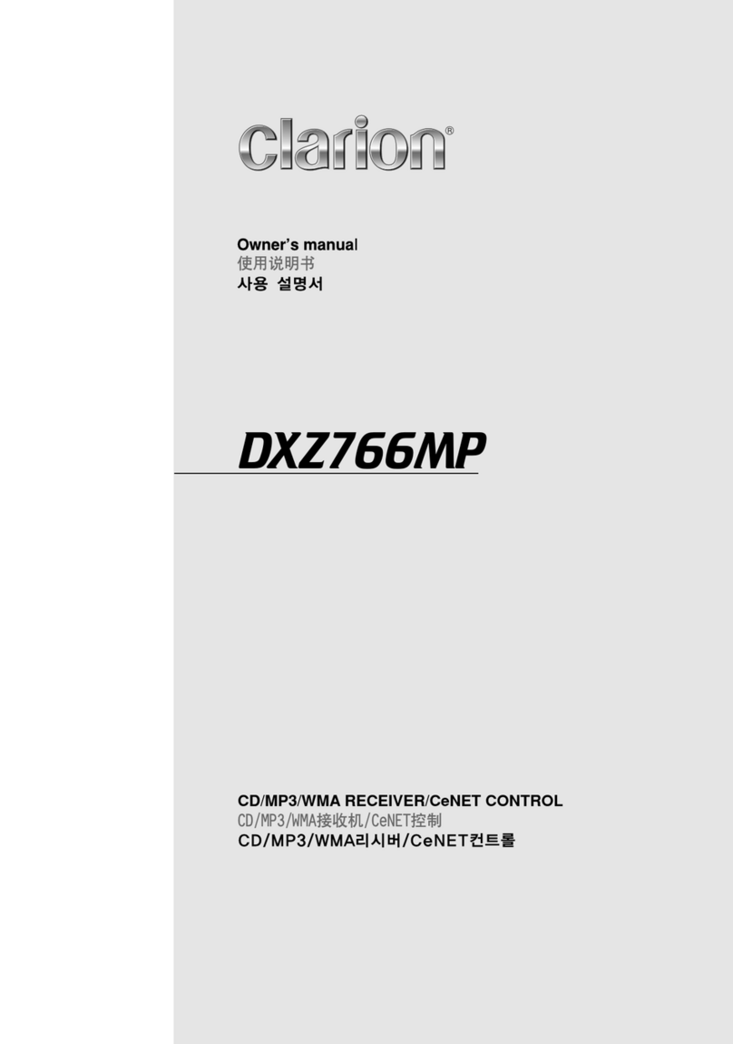 Clarion DXZ766MP owner's manual
