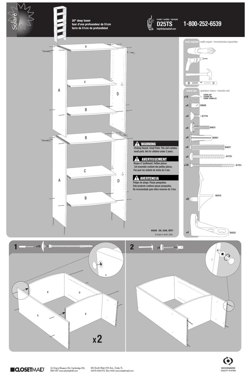 Closet Maid 20" Deep Tower D25TS Assembling instructions