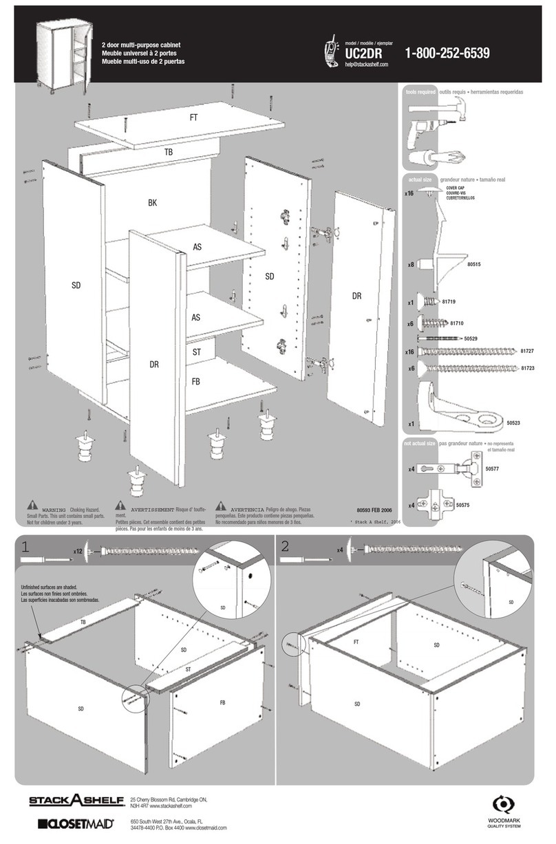 Closet Maid 2 Door Multi-purpose Cabinet UC2DR Installation guide Closet Maid 2 Door Multi-purpose Cabinet UC2DR Installation guide